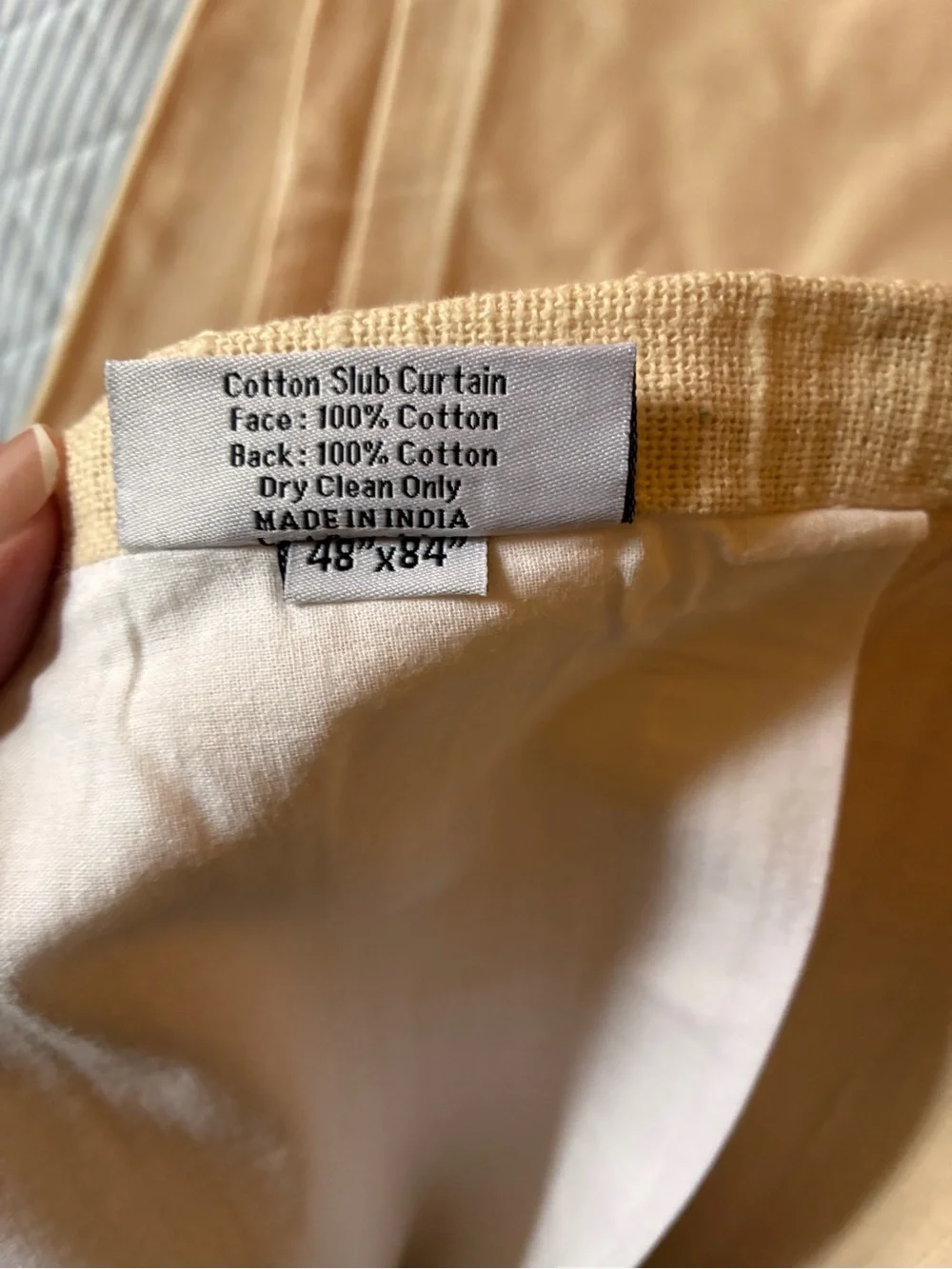 Quince Cotton Slub Room Darkening Curtain Panel- Cream